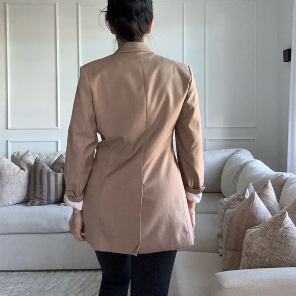 H&M Classic Brown Double-Breasted Blazer - Picture 4 of 7